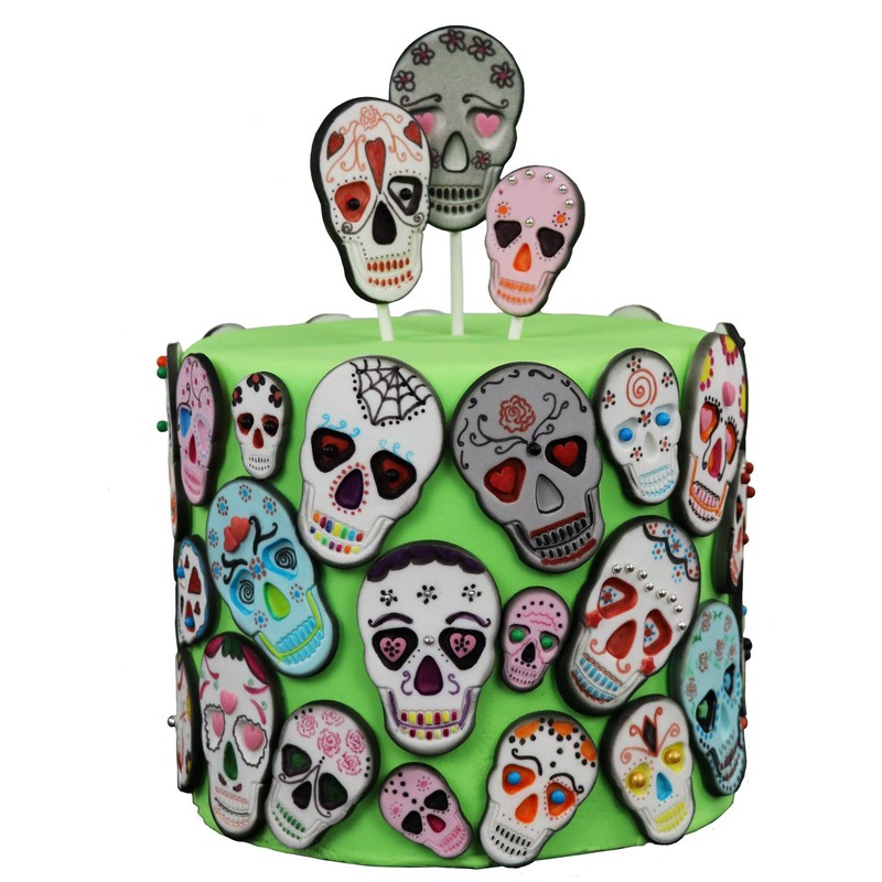 PME SKU202 Novelty Plunger Cutters-Skull Set of 3, AMS Plastic,White