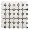 Stone Center Online T93B2XP Thassos White Marble Round Mosaic Tile