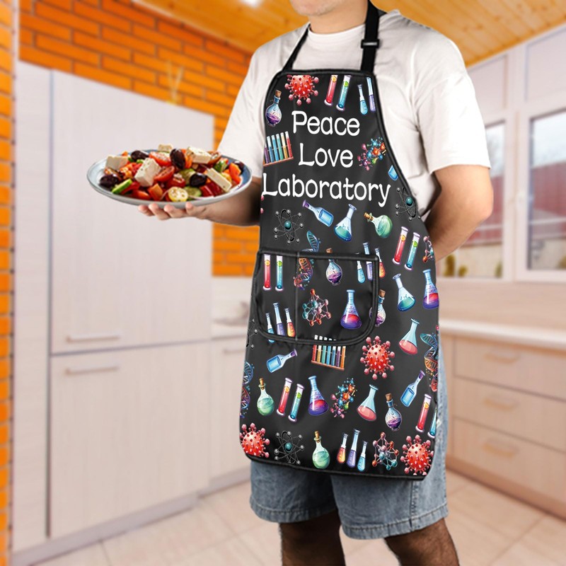 JXGZSO Biology Gift Chemistry Laboratory Apron Lab Tech Gift For