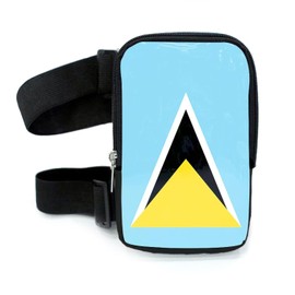 St Lucia Flag Thigh Bag | Leg Harness for Women | Outdoor Waist Pouch | Carnival Hiking Travel Fanny Pack with Adjustable Straps | St Lucia