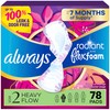 Always Radiant Feminine Pads for Women, Flexfoam Pads with Wings,