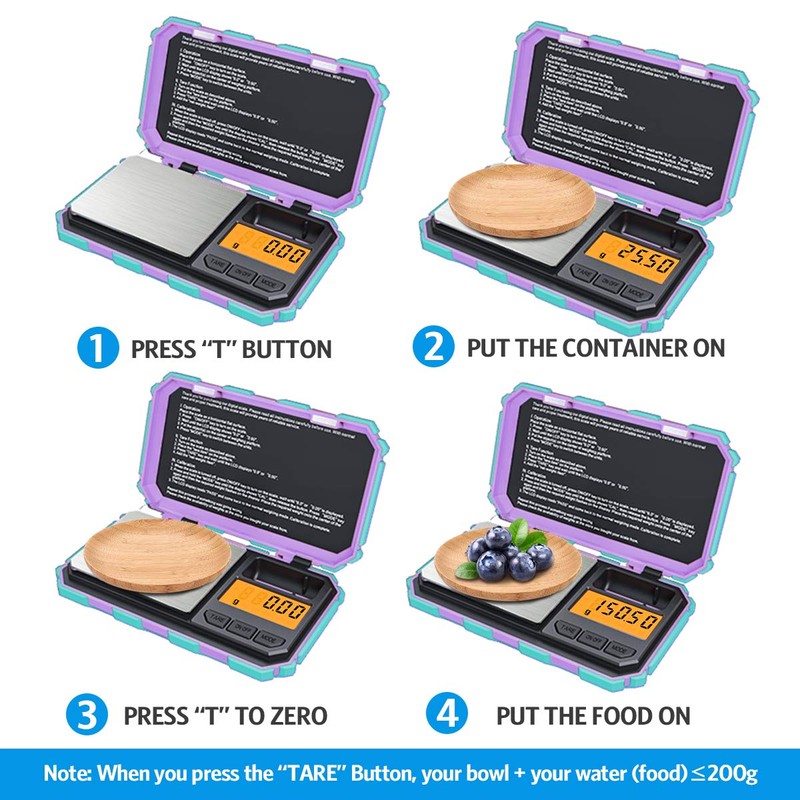 (Upgradaed) AMIR Digital Mini Scale, 200g /0.01g Pocket Scale, 50g
