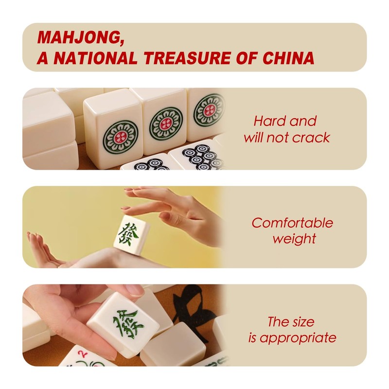 SEAMEW Professional Traditional Chinese Mahjong Set 中式麻將 - 30mm 146