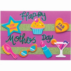 Baker Ross Mother's Day Foam Stickers - Pack of 200, Foam Stickers for Children (FC388)