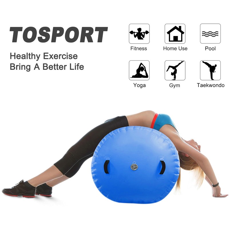 TOSPORT Air Roller Gymnastics Mat 60 75 cm Inflatable Air