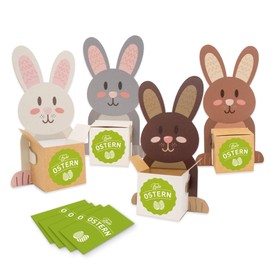 itenga Happy Easter Decorative Gift Box, Place Cards, Easter Bunny, Bunny Band, Money Gift, Gift Cards