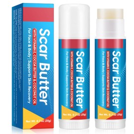 Scar Butter Stick with Vitamin E, Cocoa Butter & Coconut Oil, Nourishing Skin Care Cream for Face, Body & Hands,For All Skin Types -2Pack