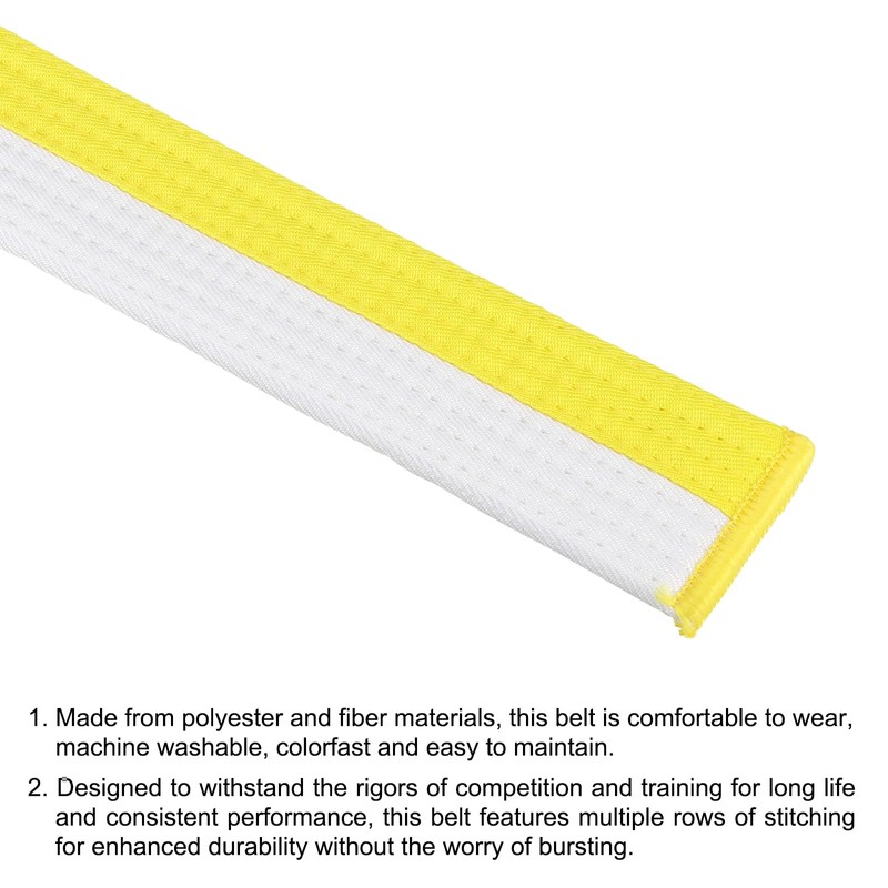 PATIKIL Taekwondo Colored Ranking Belt, 1.6" x6.6Ft 2M Polyester Martial