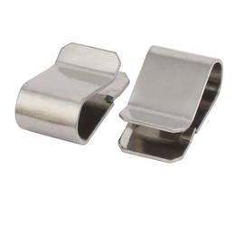 uxcell® 25pcs Stainless Steel Spring U Clip Silver Tone 21.4mm x 12mm
