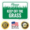 Please Keep Off The Grass Sign, (SI-65639) 10x7 Inches, Rust