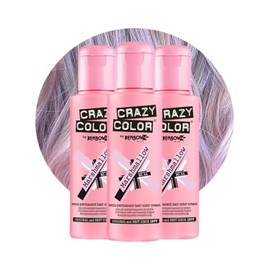 Crazy Color Metallic Marshmallow Semi-Permanent Trio Hair Dye. Dusty Pink Conditioning & Oil Nourishing Vegan Formula | No Bleach or Ammonia | 300ml