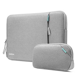 tomtoc 360 Protective Laptop Sleeve for 14-inch MacBook Pro M1 Pro/Max A2442 2021, 13-inch New MacBook Air M2/A2681 2022 with Hard Shell Case, Water-Resistant Laptop Bag with Organized Accessory Pouch