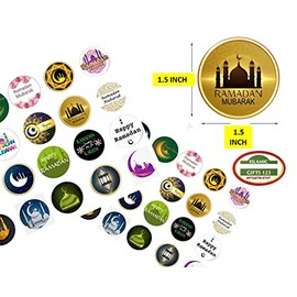 Ramadan Stickers Ramadan labels Ramadan wall decoration Ramadan gifts Ramadan Favors ISLAMIC GIFTS 123 (200 Stickers)