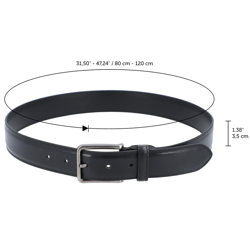 Gusti Silva Leather Belt 90 cm Simple Leather Belt with