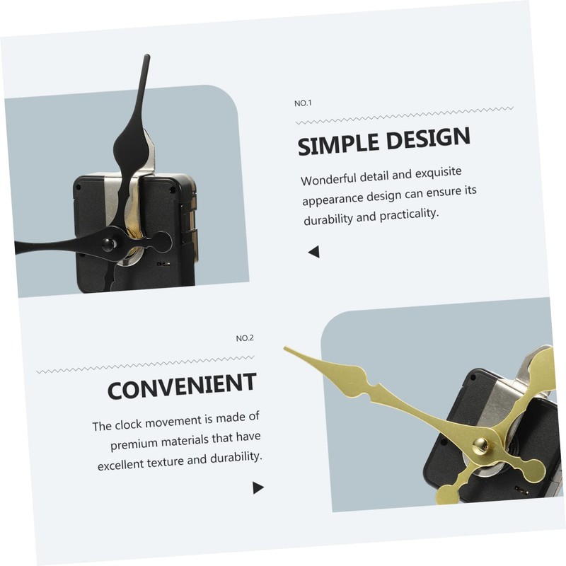 WOONEKY 2 Sets Silent DIY Clock Movement Mechanism Kit for