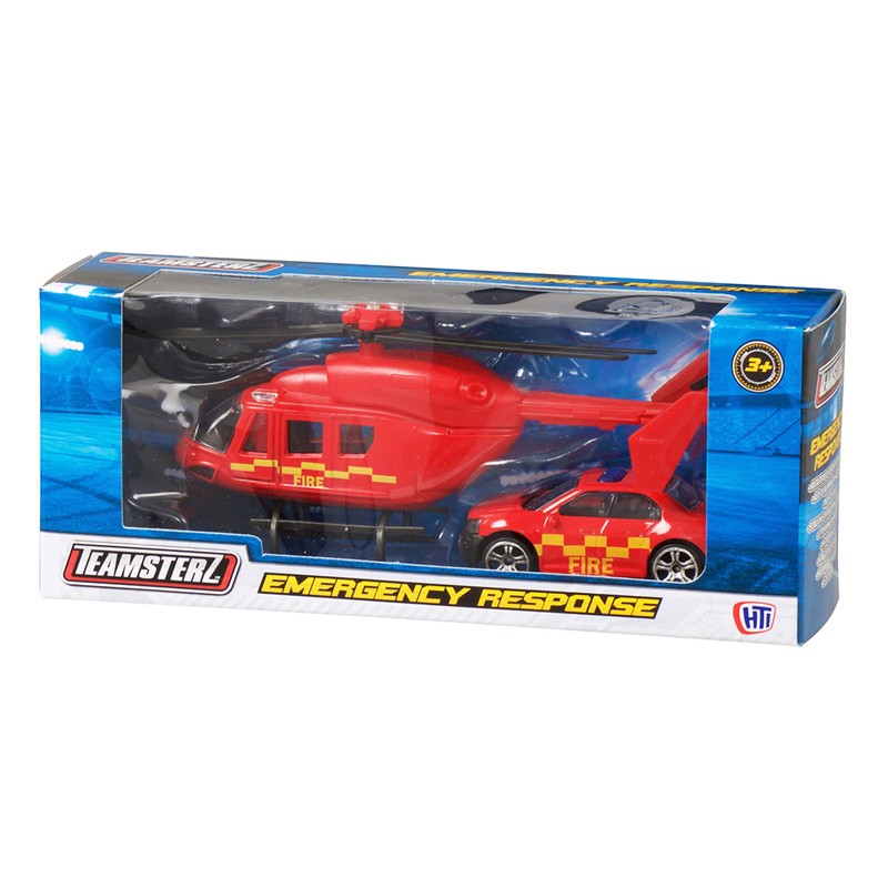 Teamsterz 7535-73614 Helicopter & Car Toys, Multicolor
