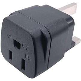 Adaptador de enchufe US/Canadá/Japón a Reino Unido, KSA/EAU/Singapur, enchufe de EE. UU./Canadá/Japón convertido a enchufe del Reino Unido con fusible de 13 A (3 piezas)