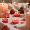 DEVI Strawberry Scented Tealights Candles 48 Pack, 3.5-4 Hours Natural