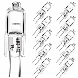 YBEK G4 Halogen Bulbs 20W 12V T3 JC Type 2 Pin Base Replacement for Landscape Under Cabinet Puck Light Track Lighting Dimmable(10 Pcs)