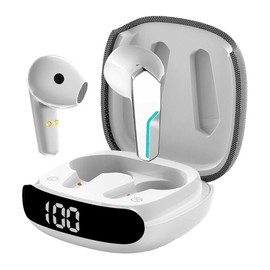 MyJoy Fashion Wireless Bluetooth Earbuds - Sleek and Stylish Design, 180hrs Standby, Wireless Charging - Color: White