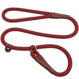 SEPXUFORE 3 FT Slip Lead Dog Leash, 1/2 inch Rope Dog Walking and Training Lead, No Pull Strong Nylon Leash Great for Medium and Large (red)