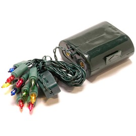 Darice Deco Lights 10 Count Green Cord Batteries Required, Color Bulbs