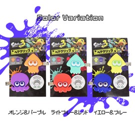 Sunart SPT-1173 Splatoon 3 Bangs Clip, Squid Orange x Octopus Purple