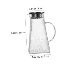 STOBAZA Portable Cold Water Kettle Household Glass Pitcher for Water Juice and Beverages Safe Simple Design for Home and Restaurant Use