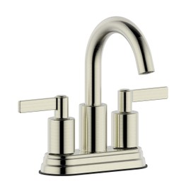 Derengge Bathroom Sink Faucet,4 Inch Centerset Bathroom Faucet,Two Handle Lavatory Faucet with Push up Pop-up Drain,Brushed Nickel,F-S4501-BN