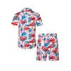 EISHOPEER Men's Hawaiian Shirts and Shorts Set 2 Pieces Button