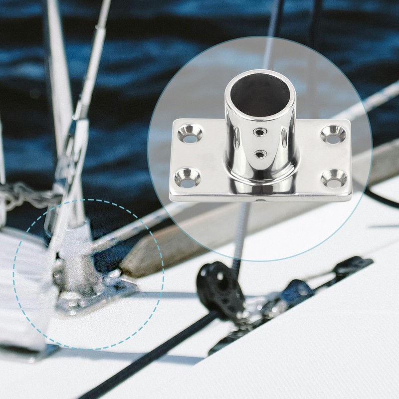 YANYUCB Boat Hand Rail Fittings,316 Stainless Steel Rectangular 90 Degree