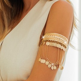 Arm Cuff for Women Upper Arm Cuff Jewelry Gold Cuff Indian Bangles Bracelet Summer Beach Essentials 2025