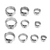 100pcs Stainless Steel Single Ear Hose Clamp Crimp Stepless Assortment