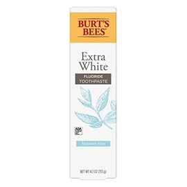 Burts Bees Extra White Mountain Mint Fluoride Toothpaste 4.7 Ounce (Pack of 2)