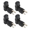 4pcs for NEMA 5‑15P to IEC320 C13 Converter 90 Degree
