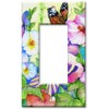 Single Gang Rocker Wall Plate - Garden Butterflies