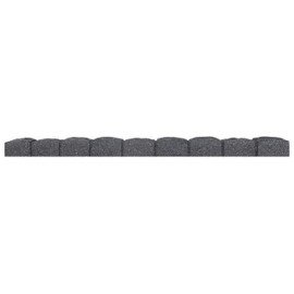 Tierra Verde 3.25"H x 48"L x 3.24"D Roman Stone Recycled Rubber Garden Border Kit - Flexible Dig-Free Edging for Gardens & Flower Beds, Grey, 2-Pack