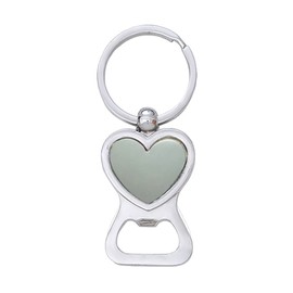 ARFUKA Bottle Opener Keychain Portable Beer Bottle Opener Key Chain Heart Pendant Keyring Beverage Bottle Opener Key Ring Gift for Men and Women