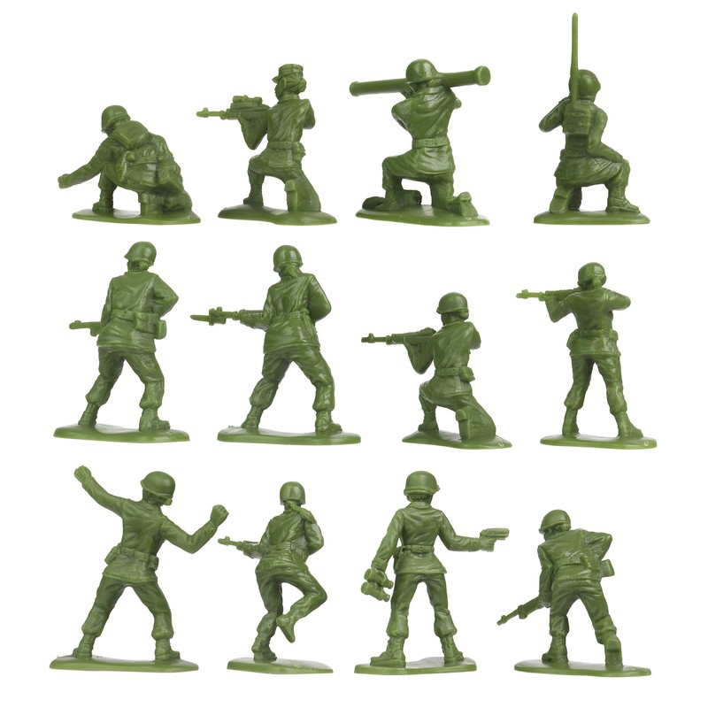 BMC Plastic Army Women - 36pc OD Green Female Soldier
