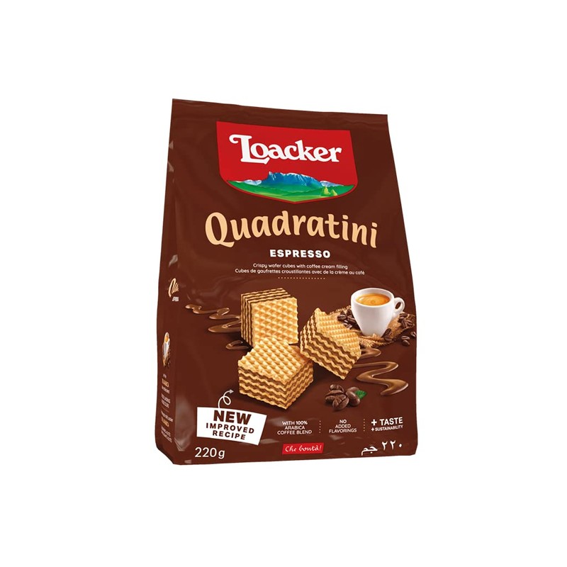Loacker Wafer Quadratini espresso, 7.76 Ounce