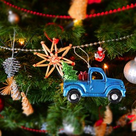 Christmas Truck Ornament Pendant Car Home Décor Random Car Toward Xmas Tree Hanging Decoration
