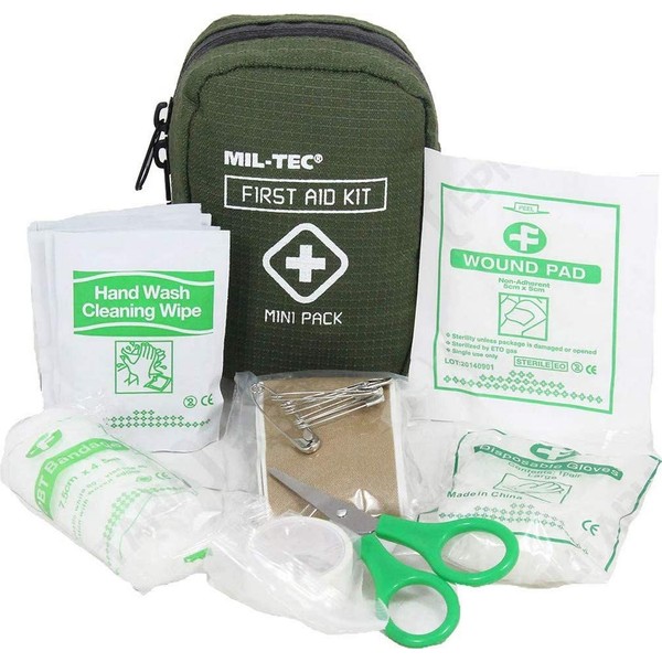 Mil-Tec Unisex – Erwachsene Erste-Hilfe-Paket-16025800 Erste-Hilfe-Paket, Oliv, Einheitsgröße