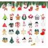 36Pcs Mini Christmas Ornaments Resin DIY Christmas Tree Hanging Decorations