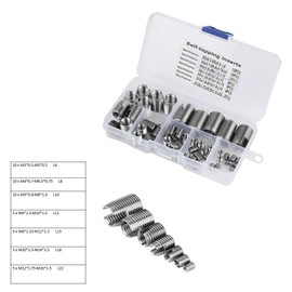 Self-Tapping Thread, 50 Pieces Internal Thread Self-Tapping Thread Inserts Set Made of Stainless Steel Silver for Reinforcing the Thread