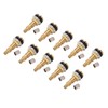 10pcs Air Liquid Tubeless Tire Valve Stem Brass 1 7/8in