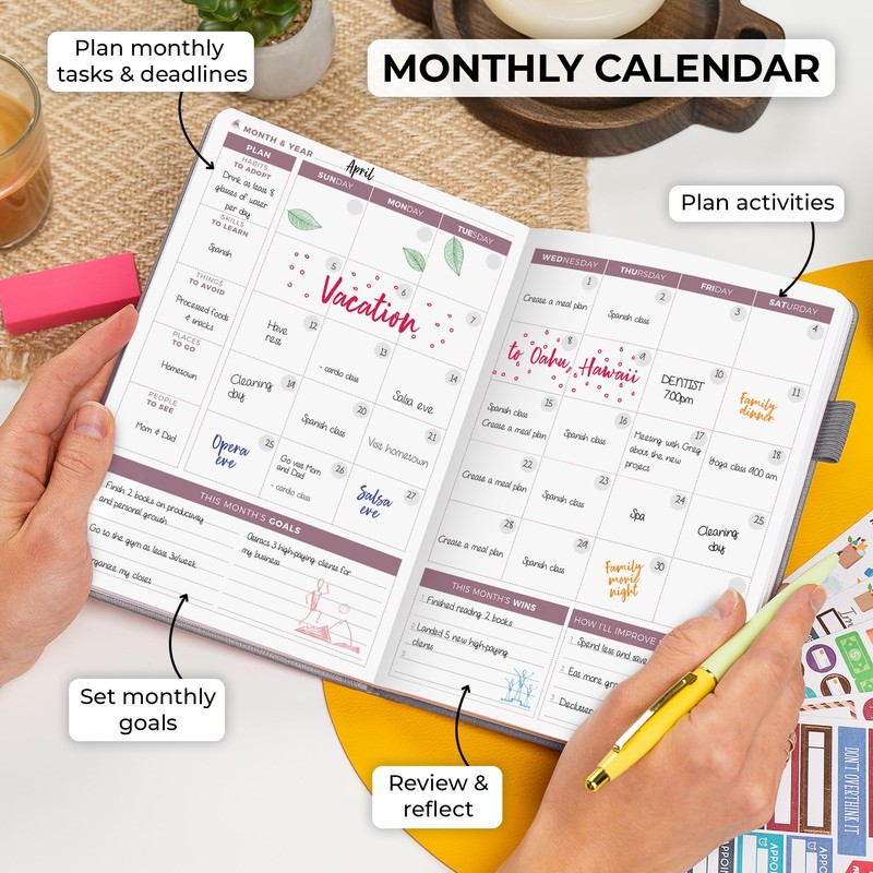 Clever Fox Planner 2nd Edition – Colorful Weekly & Monthly