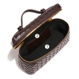 Trendy Woven Crossbody Purse Square Box Bags Women Shoulder Bag Cute Satchels Mini PU Leather Top-Handle Tote Handbag