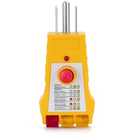Outlet Circuit Testers for Grounding Products ，Electrical Receptacle Tester for North American Outlets Includes 7 Visual Indications and Wiring Legend