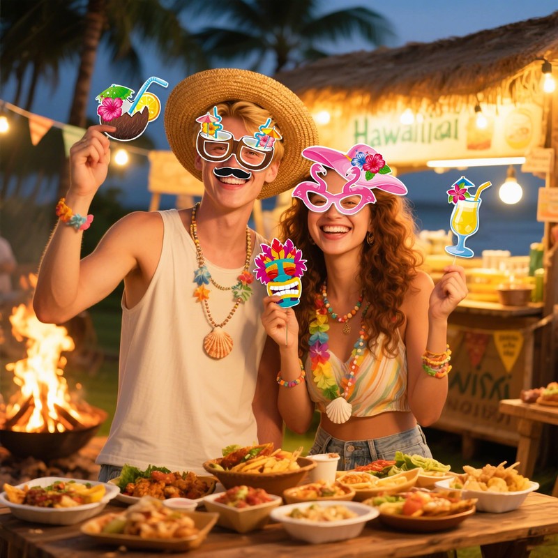 LaVenty Hawaiian Party Photo Booth Props Hawaiian Photo Booth props