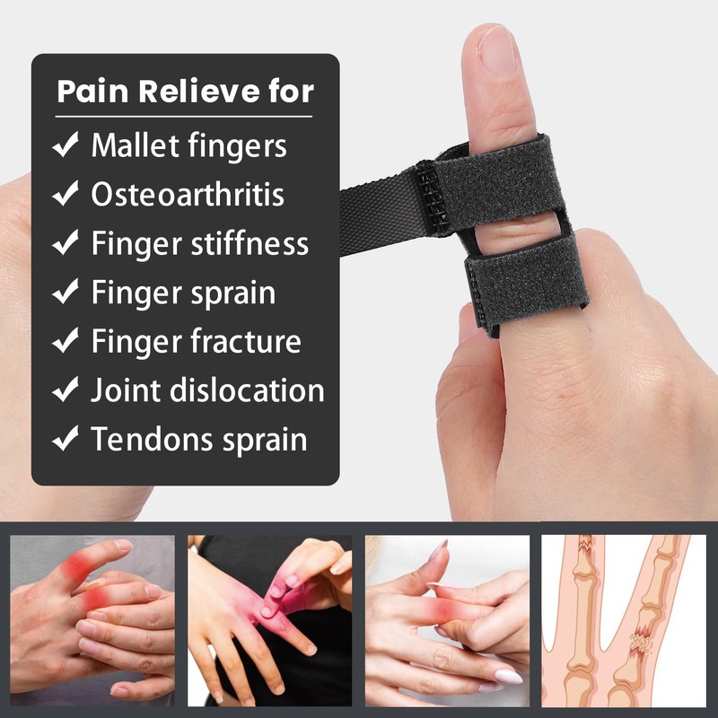 Wisesso Thumb Finger Splints, Trigger Thumb Brace for Broken/Straightening/Arthritis, Finger